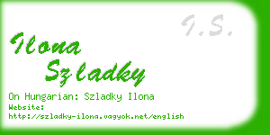 ilona szladky business card